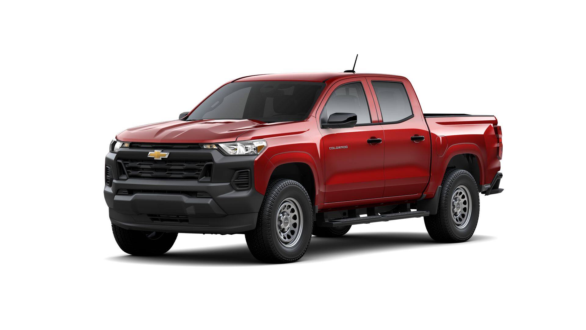 2026 Chevrolet Colorado WT in Radiant Red Tintcoat — front three-quarter view