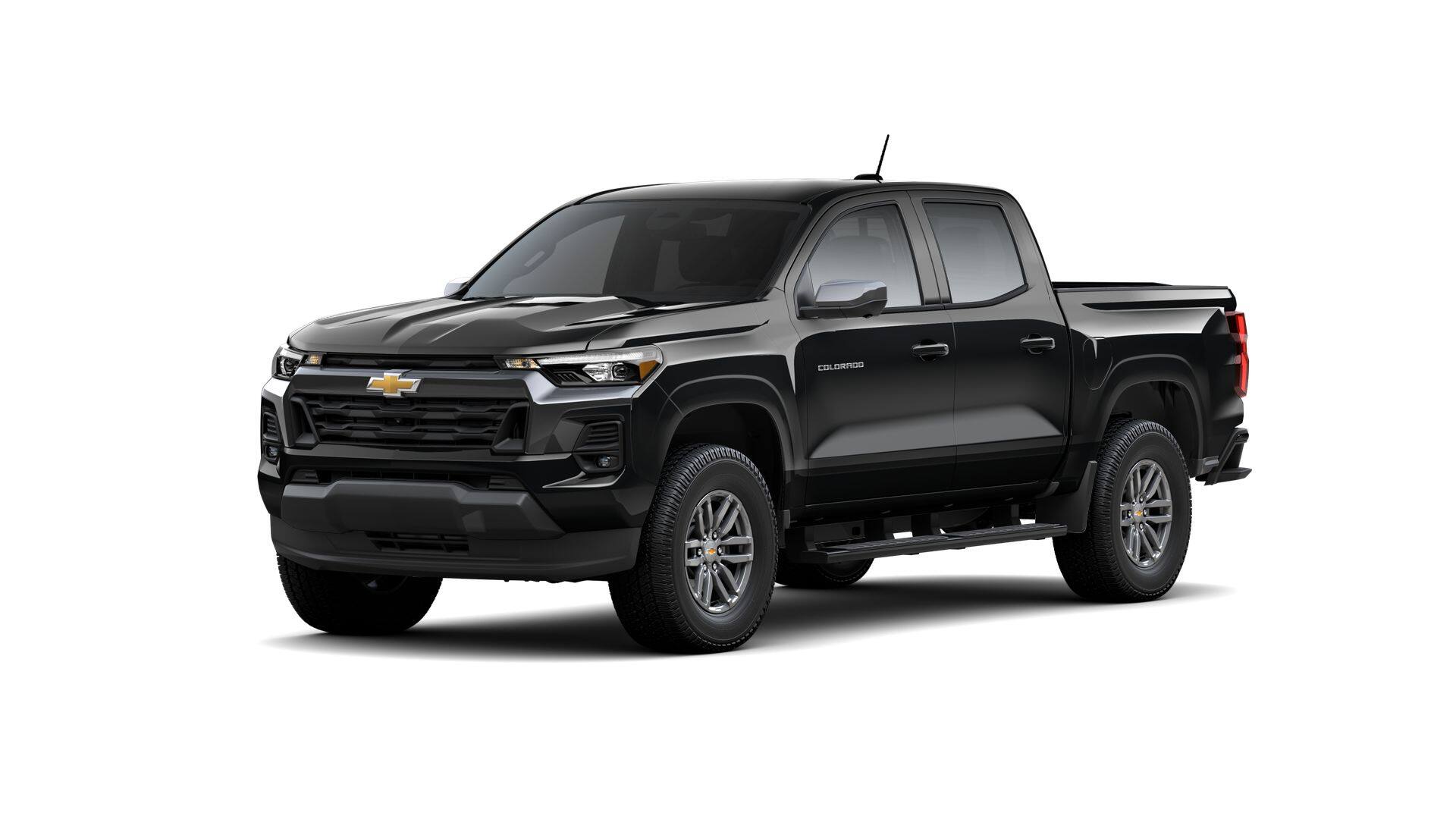 2026 Chevrolet Colorado LT in Black — front three-quarter view